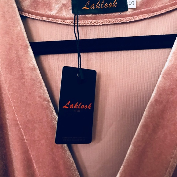 BNWT Blush Velvet Wrap Dress - Picture 7 of 8